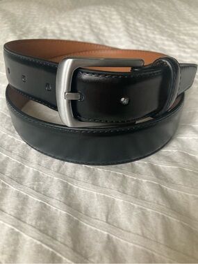 Vince Camuto Men’s Belt Black Leather New Dress Belt Casual Formal Adjustable